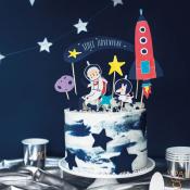 Cake toppers astronaute dans l'espace x7