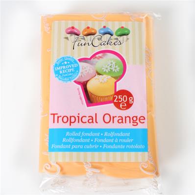 Pâte à sucre orange 250g