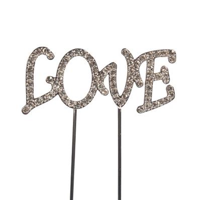 Pic décor gâteau diamanté Love